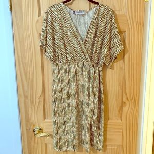 Jennifer Lopez Faux-wrap dress